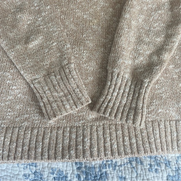 L.L.Bean Cotton Ragg Nordic Fair Isle Ski Funnel Neck Pullover Sweater Size M - Picture 7 of 9